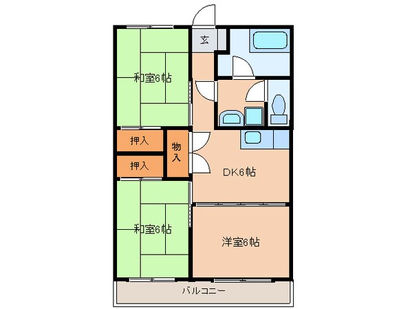 コーポなみとの物件間取画像